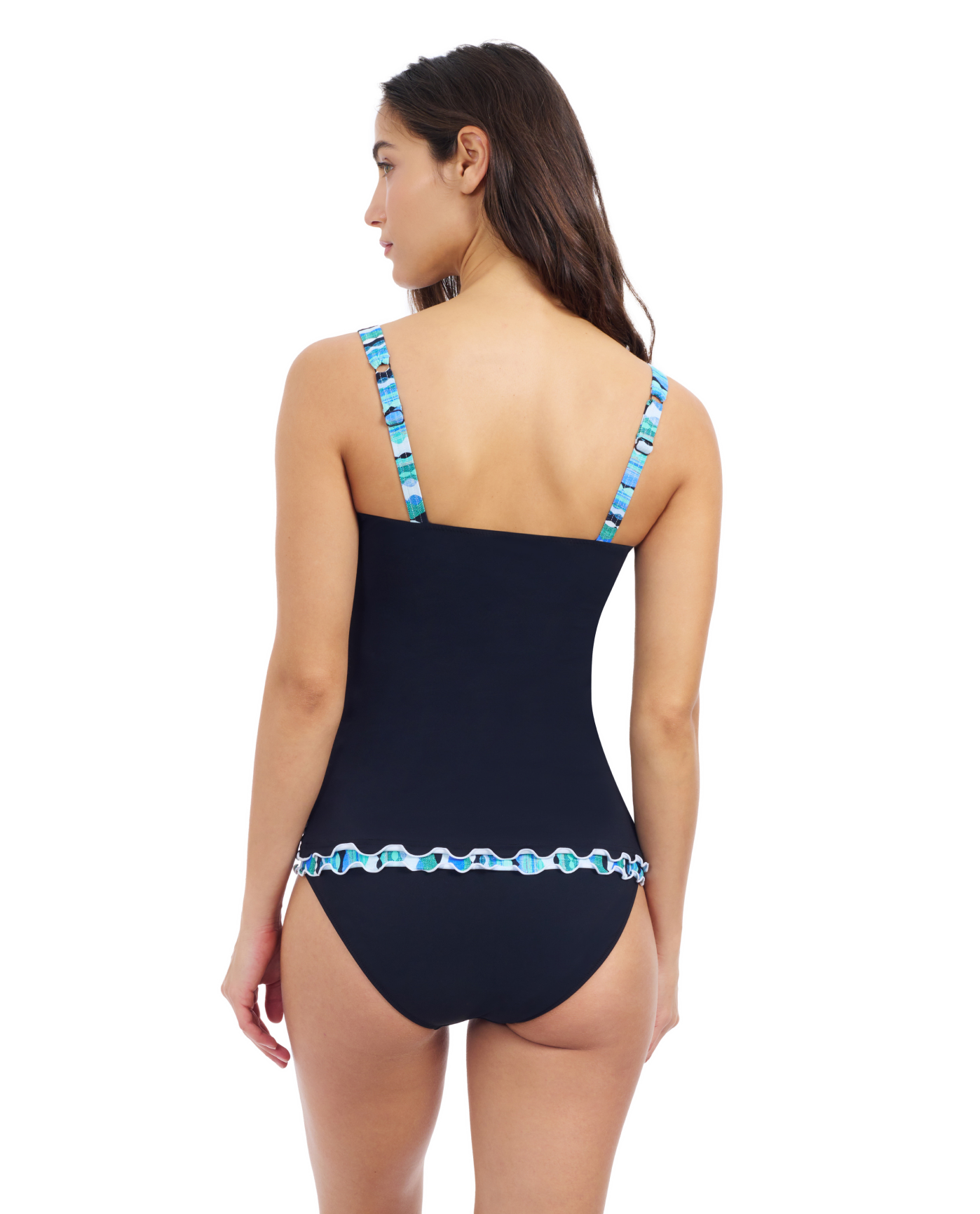 Back View Of Profile By Gottex Bachata E Cup Underwire Tankini | Profile Bachata Black