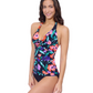 Side View Of Profile by Gottex Marguerite Halter Tankini | Profile Marguerite Black Multi