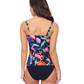 Back View Of Profile by Gottex Marguerite D Cup Crisscross Detail Tankini | Profile Marguerite Black Multi