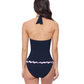 Back View Of Profile by Gottex Riga Tricolore Halter Tankini | Profile Riga Purple Multi