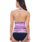 Back View Of Profile by Gottex Riga Tricolore Halter Tankini | Profile Riga Purple Multi