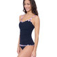 Side View Of Profile by Gottex Riga E Cup Solid Center Ruched Tankini | Gottex Mirage Black