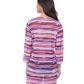 Back View Of Profile by Gottex Riga V Neck Mesh Cover-Up Dress | Profile Riga Purple Multi