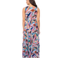 Back View Of Profile by Gottex Aura V Neck Maxi Mesh Dress | Profile Aura Multi