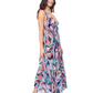 Side View Of Profile by Gottex Aura V Neck Maxi Mesh Dress | Profile Aura Multi