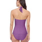 Back View Of Profile by Gottex Blend Halter Texture Tankini | Profile Blend Purple