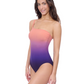 Side View Of Profile by Gottex Splendor Ombre One Shoulder One Piece | Profile Riga Purple Multi