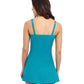 Back View Of Profile By Gottex Tutti Frutti D-Cup Scoop Neck Shirred Underwire Tankini Top | Profile Tutti Frutti Jade