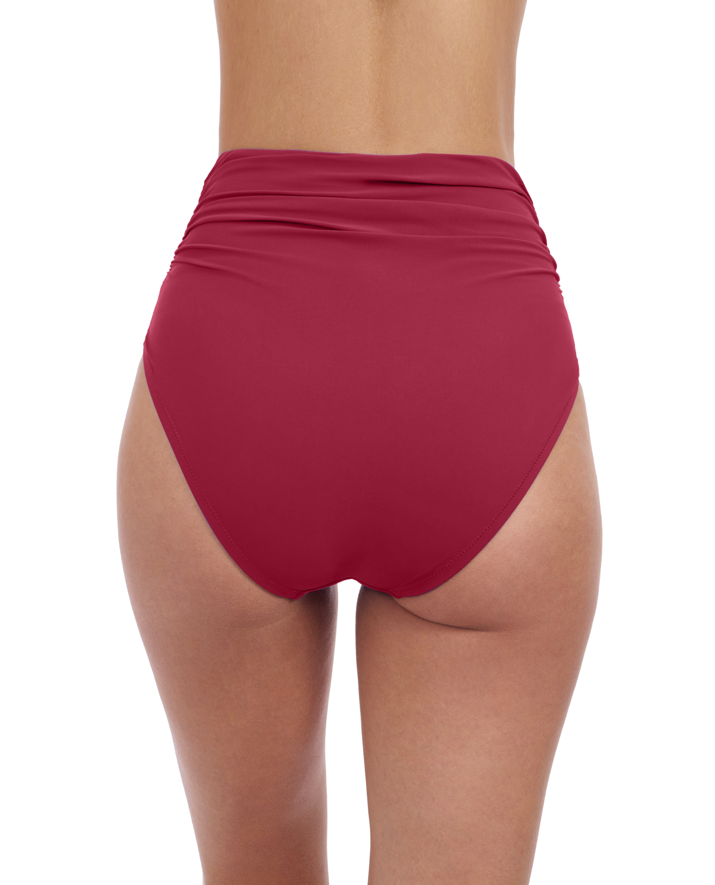 Back View Of Profile By Gottex Tutti Frutti High Waist Tankini Bottom | Profile Tutti Frutti Brick