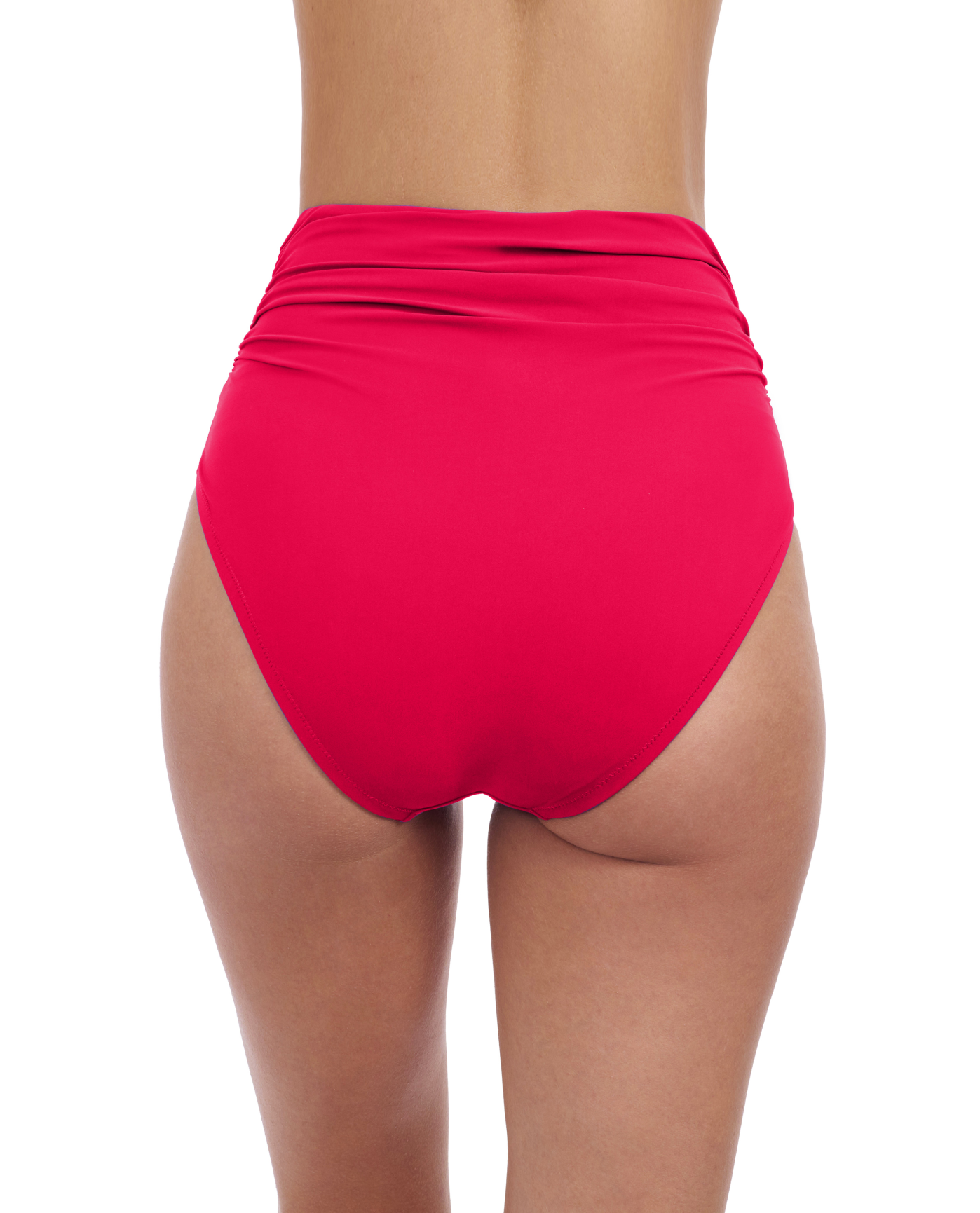 Back View Of Profile By Gottex Tutti Frutti High Waist Tankini Bottom | Profile Tutti Frutti Rose Red