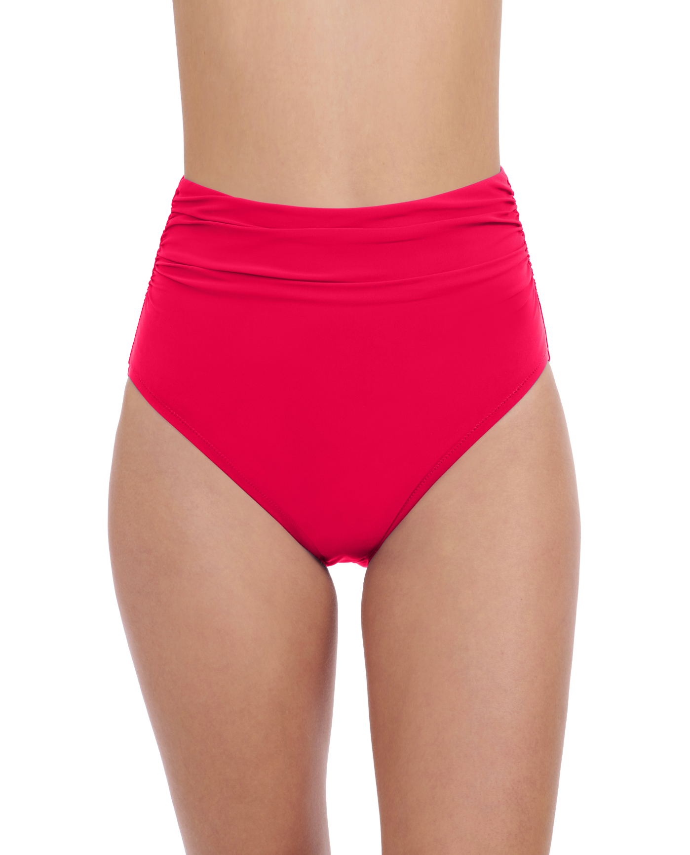 Front View Of Profile By Gottex Tutti Frutti High Waist Tankini Bottom | Profile Tutti Frutti Rose Red