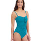 Side View of Profile By Gottex Tutti Frutti Bandeau Ruffle One Piece Swimsuit | PROFILE TUTTI FRUTTI JADE