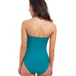 Back View Of Profile By Gottex Tutti Frutti Bandeau Ruffle One Piece Swimsuit | Profile Tutti Frutti Jade