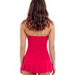 Back View of Profile By Gottex Tutti Frutti Sweetheart Bandeau Swimdress | PROFILE TUTTI FRUTTI ROSE RED