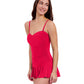 Side View of Profile By Gottex Tutti Frutti Sweetheart Bandeau Swimdress | PROFILE TUTTI FRUTTI ROSE RED