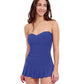 Front View Of Profile By Gottex Tutti Frutti Sweetheart Bandeau Swimdress | Profile Tutti Frutti Royal