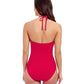 Back View of Profile By Gottex Tutti Frutti Bandeau One Piece Swimsuit | PROFILE TUTTI FRUTTI ROSE RED