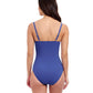 Back View of Profile By Gottex Tutti Frutti Royal Sweetheart Twist Front One Piece Swimsuit | PROFILE TUTTI FRUTTI ROYAL