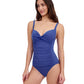 Side View of Profile By Gottex Tutti Frutti Royal Sweetheart Twist Front One Piece Swimsuit | PROFILE TUTTI FRUTTI ROYAL