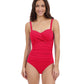 Front View Of Profile By Gottex Tutti Frutti D-Cup Underwire One Piece Swimsuit | Profile Tutti Frutti Rose Red