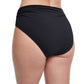 Back View Of Profile By Gottex Tutti Frutti Shirred Tankini Bottom | PROFILE TUTTI FRUTTI BLACK