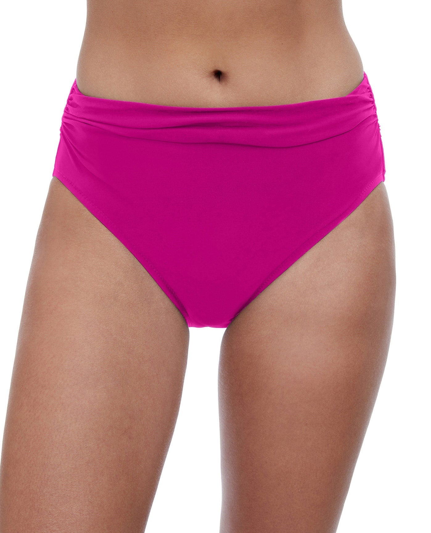 Front View Of Profile By Gottex Tutti Frutti Shirred Tankini Bottom | PROFILE TUTTI FRUTTI VIOLET