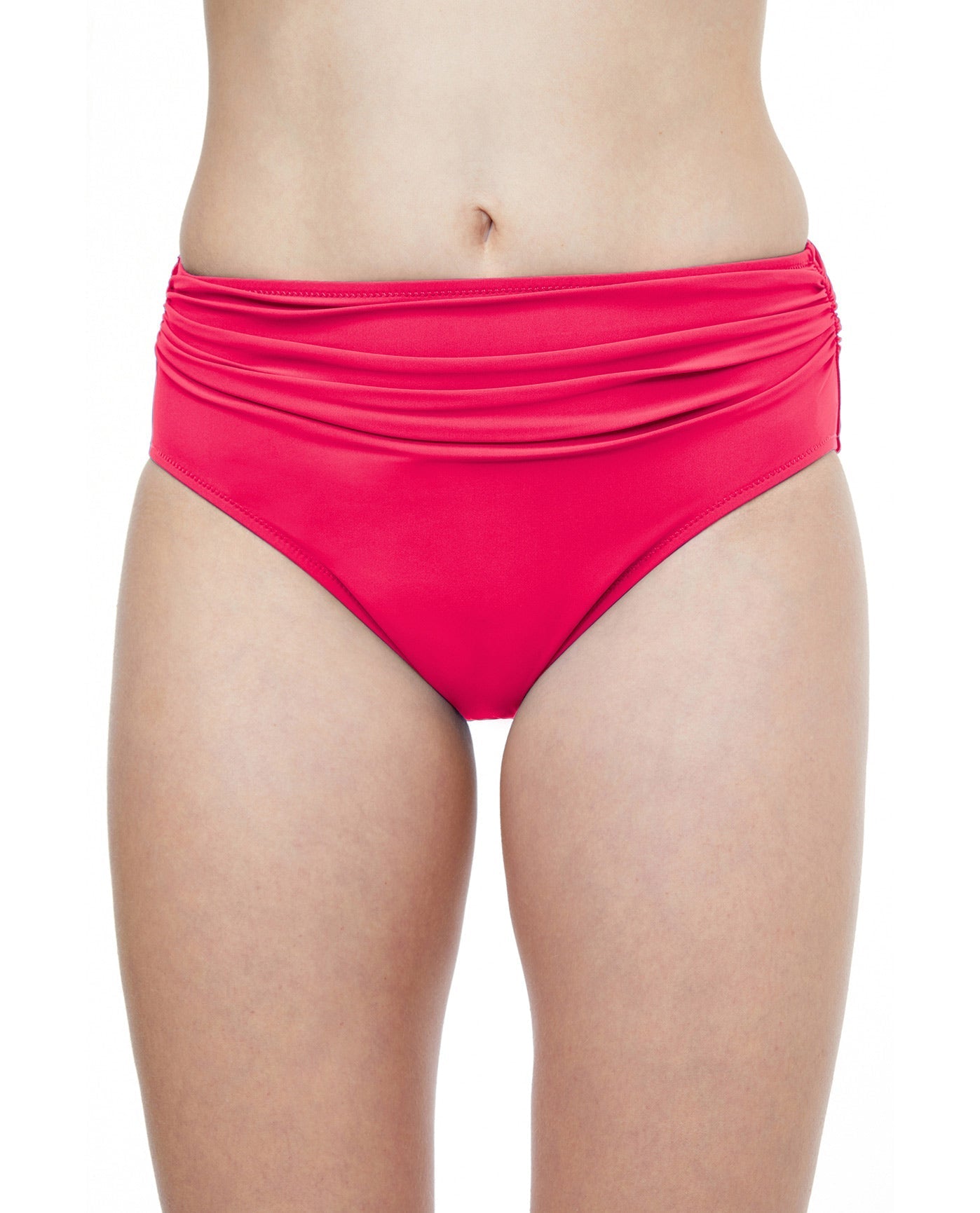 Front View Of Profile By Gottex Tutti Frutti Shirred Tankini Bottom | PROFILE TUTTI FRUTTI PINK