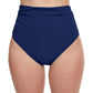 Front View Of Profile By Gottex Tutti Frutti High Waist Tankini Bottom | PROFILE TUTTI FRUTTI NAVY