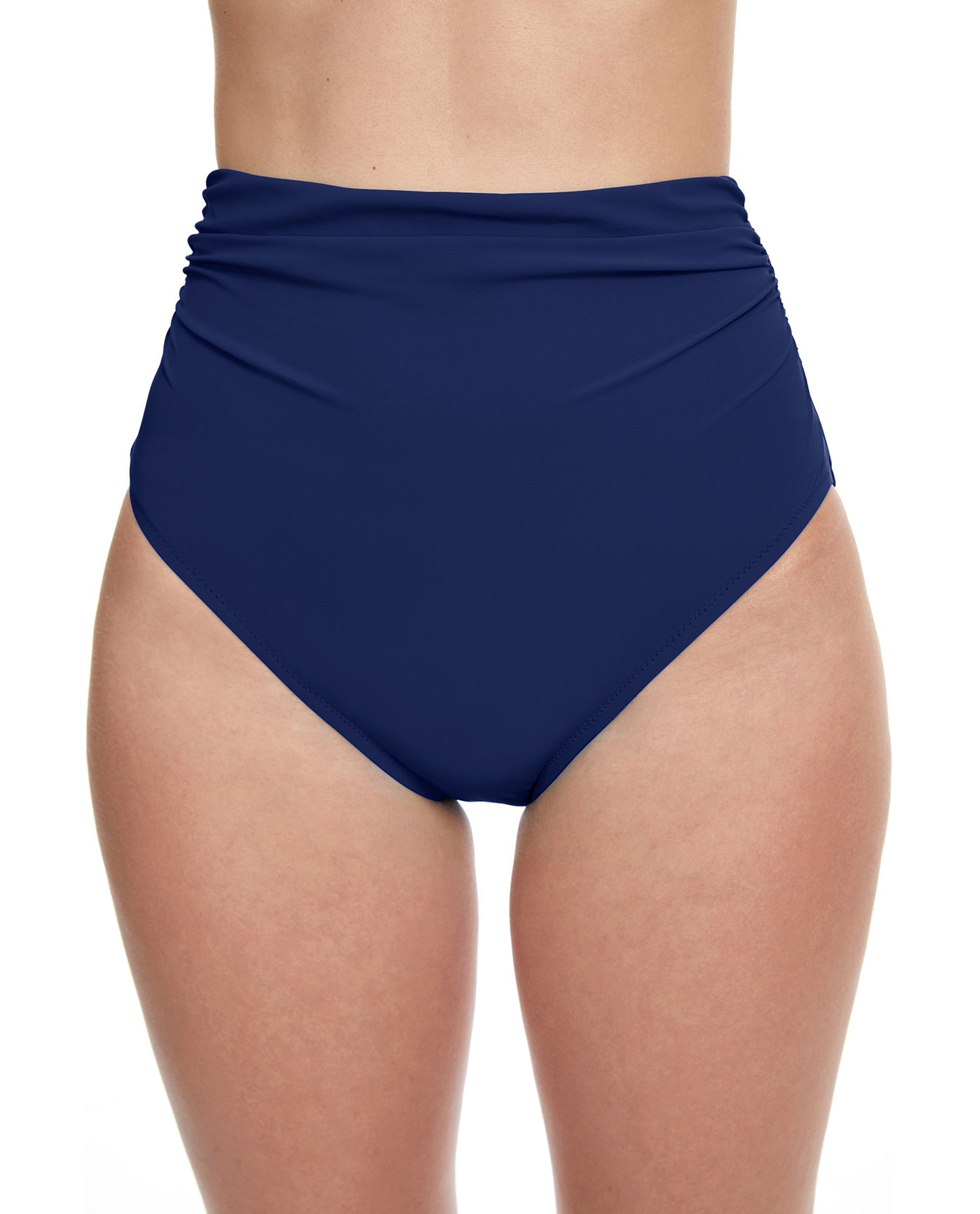 Front View Of Profile By Gottex Tutti Frutti High Waist Tankini Bottom | PROFILE TUTTI FRUTTI NAVY