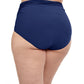 Back View Of Profile By Gottex Tutti Frutti Side Shirred High Waist Tankini Bottom | PROFILE TUTTI FRUTTI NAVY