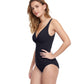 Side View Of Profile By Gottex Tutti Frutti Underwire V-Neck One Piece Swimsuit | PROFILE TUTTI FRUTTI BLACK