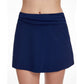 Front View Of Profile By Gottex Tutti Frutti Cover Up Skirt | PROFILE TUTTI FRUTTI NAVY