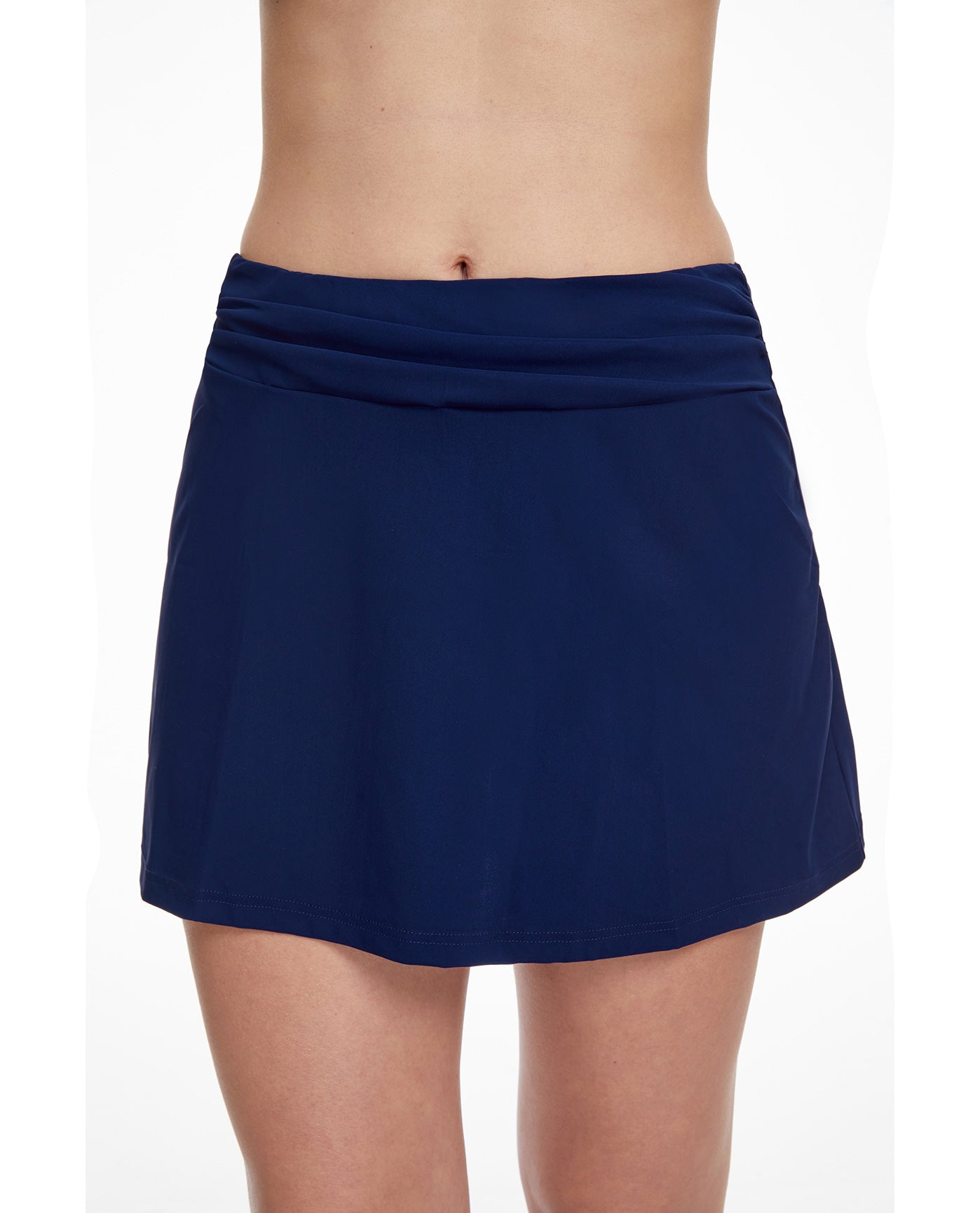 Front View Of Profile By Gottex Tutti Frutti Cover Up Skirt | PROFILE TUTTI FRUTTI NAVY