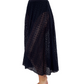 Side View Of Profile By Gottex Tutti Frutti Texture Pull On Cover Up Skirt | PROFILE TUTTI FRUTTI BLACK