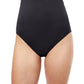 Front View Of Profile By Gottex Tutti Frutti Extra High Waist Bikini Bottom | PROFILE TUTTI FRUTTI BLACK