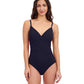 Front View of Profile By Gottex Tutti Frutti V-Neck Surplice One Piece Swimsuit | PROFILE TUTTI FRUTTI BLACK