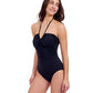 Side View of Profile By Gottex Tutti Frutti Bandeau One Piece Swimsuit | PROFILE TUTTI FRUTTI BLACK