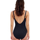 Back View of Profile By Gottex Tutti Frutti V-Neck One Piece Swimsuit | PROFILE TUTTI FRUTTI BLACK