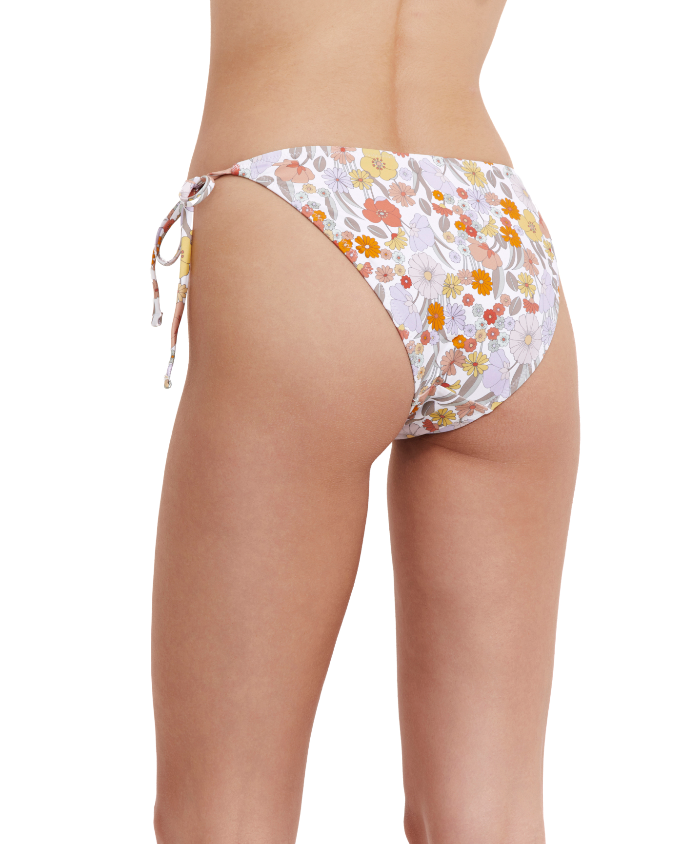 Back View Of Flirtt Botanic Party Adjustable Triangle Bikini Bottom | Flirtt Botanic Party Multi