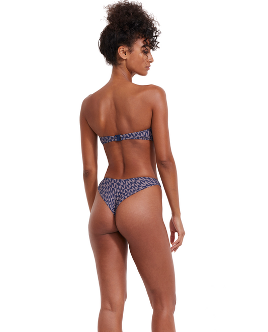 Side View Of Flirtt Midnight Magic Bandeau Wire Swim Top | Flirtt Midnight Magic Multi