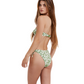 Back View Of Flirtt Let's Geo Bandeau Swim Top | Flirtt Lets Geo Multi Green