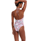 Back View Of Flirtt Retro Vibes Cut Out One Piece | Flirtt Retro Vibes Multi