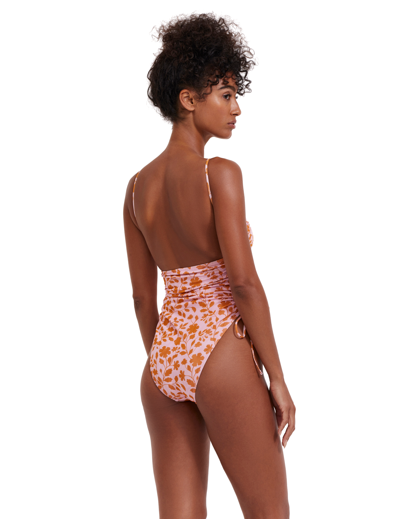 Back View Of Flirtt Lolita Adjustable One Piece | Flirtt Lolita Pink Orange