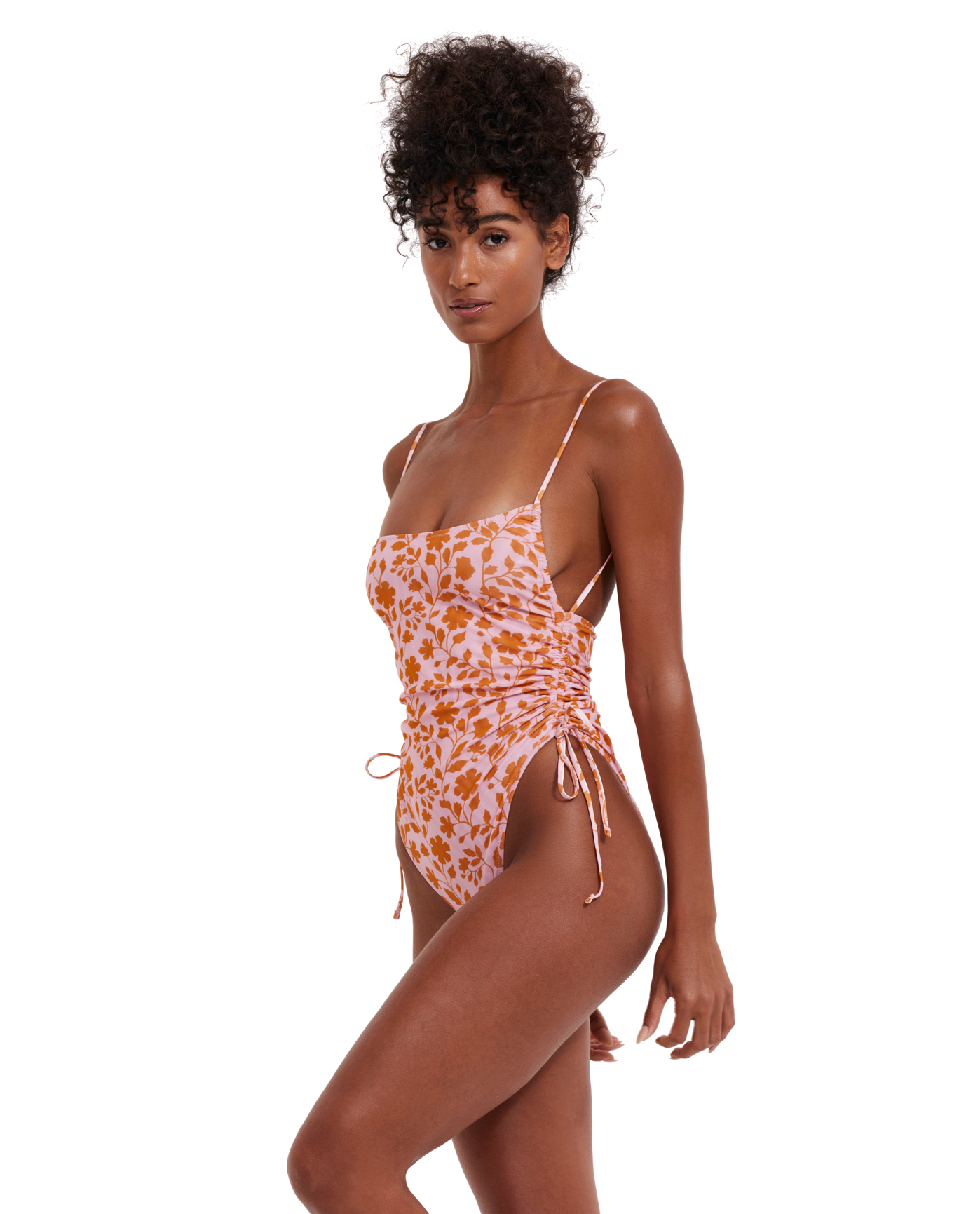 Front View Of Flirtt Lolita Adjustable One Piece | Flirtt Lolita Pink Orange