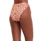 Back View Of Flirtt Lolita Adjustable High Rise Swim Bottom | Flirtt Lolita Pink Orange