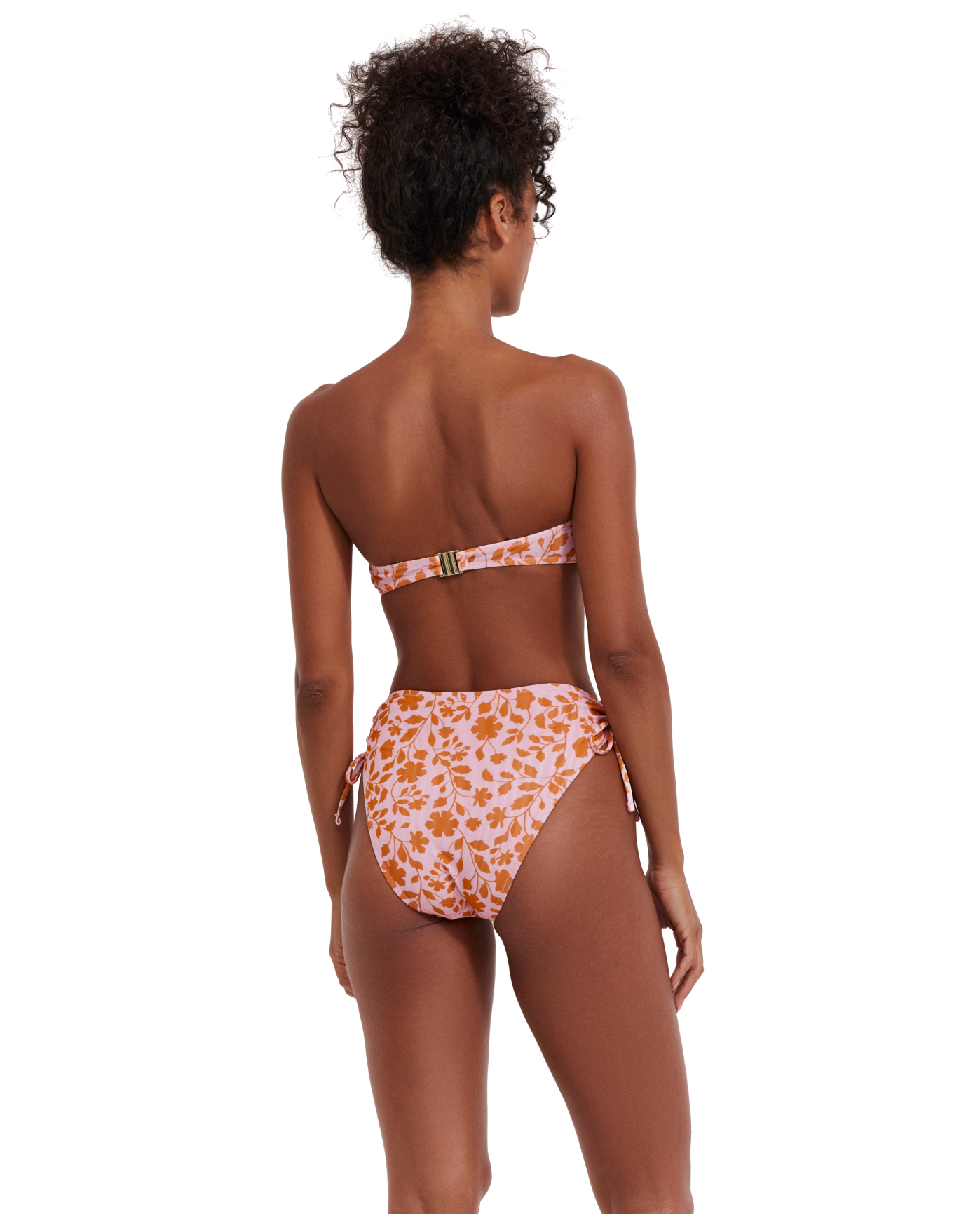 Back View Of Flirtt Lolita Bandeau Bikini Top | Flirtt Lolita Pink Orange