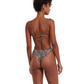 Back View Of Flirtt Bella Flora V Neck Bralette Bikini Top | Flirtt Bella Flora Multi Brown