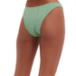 Back View Of Flirtt Spring Days Textured Mid Rise Bottom | Flirtt Spring Days Dusk Green