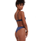 Back View Of Flirtt Satin Touch Molded Cups Halter Bikini Top | Flirtt Satin Touch Navy