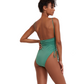 Back View Of Flirtt Solid Adjustable One Piece | Flirtt Solid Green